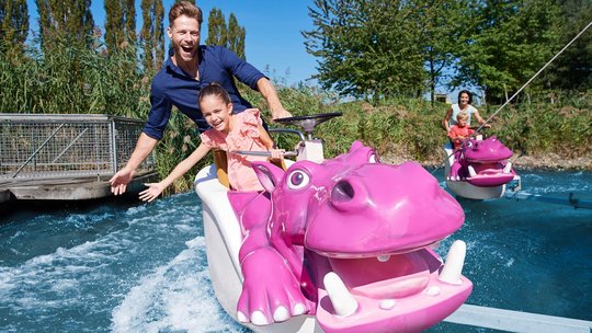 Nilpferde im Ravensburger Spieleland Ravensburger Spieleland, Jägerhaus Hotel Meckenbeuren