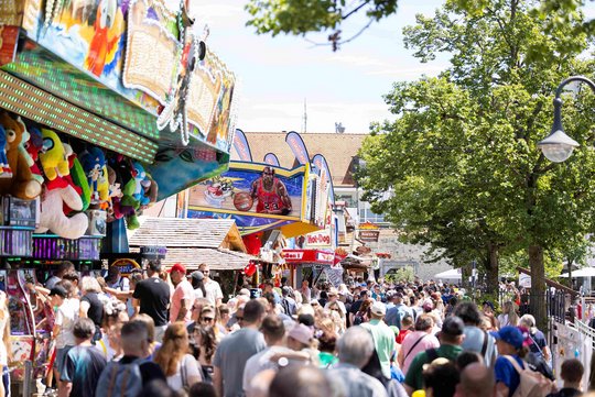 Das Friedrichshafener Seeufer während des Seehasenfests